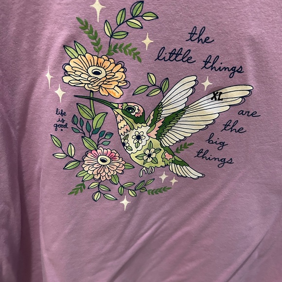 Hummingbird Life Is Good T-Shirt - Picture 7 of 8